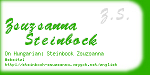 zsuzsanna steinbock business card